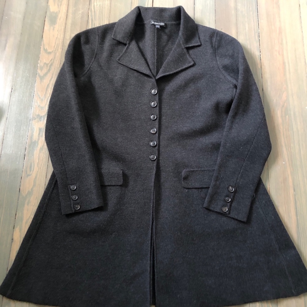 Eileen Fisher Sweater Coat Size Medium